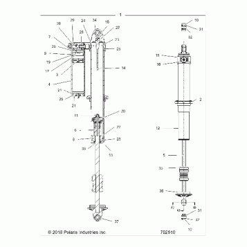 SUSPENSION, REAR SHOCK INTERNALS - Z20NAE99AC/AL/AN/BC/BL/BN/LL/K99AF/AK/BF/BK (702510)