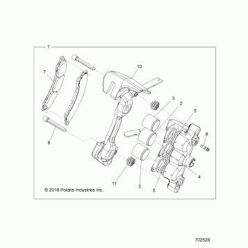 BRAKES, FRONT CALIPER - Z20P4L92AG/AP/BG/BP/LG/G92AG/AP/LG (702528)