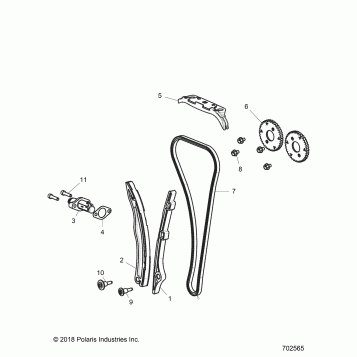 ENGINE, CAM CHAIN AND TENSIONER - Z19VEL92AK/BK/AR/BR/LR/AM/BM (702565)