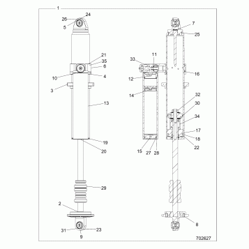 SUSPENSION, REAR SHOCK - Z20PAE92AC/BC/F92AC/LC (C700165-2)