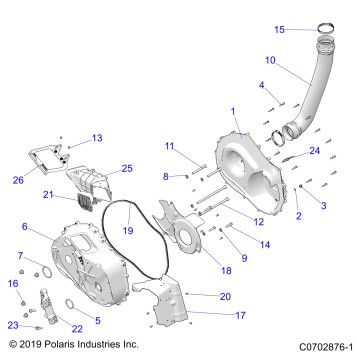 DRIVE TRAIN, CLUTCH COVER AND DUCTING - Z20RAB92LR/D92LC/E92LT (C0702876-1)