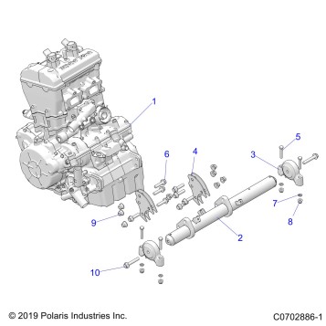 ENGINE, MOUNTING & LONG BLOCK - Z20RAB92LR/D92LC/E92LT (C0702886-1)