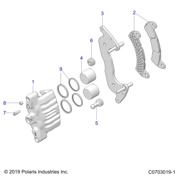 BRAKES, CALIPER, FRONT - Z23R4D92AK/AS/BK/BS (C0703019-1)