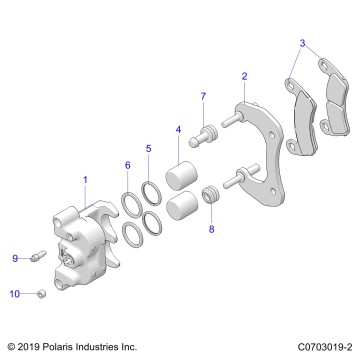 BRAKES, CALIPER, REAR - Z23R4D92AK/AS/BK/BS (C0703019-2)