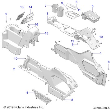 BODY, CENTER CONSOLE - Z23RMU2KAN/BN (C0704028-5)