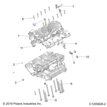 ENGINE, CRANKCASE - Z20RAB92LR/D92LC/E92LT (C1205828-2)