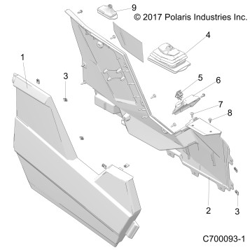 BODY, CONSOLE - Z19VGE99AK/AW/BK/BW (C700093-1)