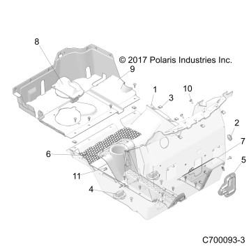 BODY, FLOOR - Z19VGE99AK/AW/BK/BW (C700093-3)