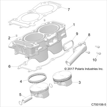 ENGINE, CYLINDER AND PISTON - Z19VGE99AK/AW/BK/BW (C700106-5)