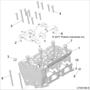 ENGINE, CYLINDER HEAD - Z19VGE99AK/AW/BK/BW (C700106-6)