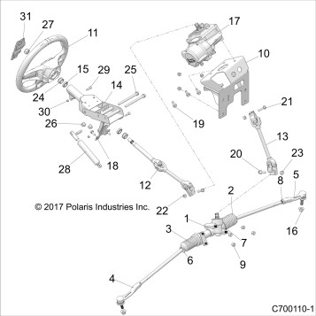 STEERING, POWER STEERING ASM. - Z19VGE99AK/AW/BK/BW (C700110-1)