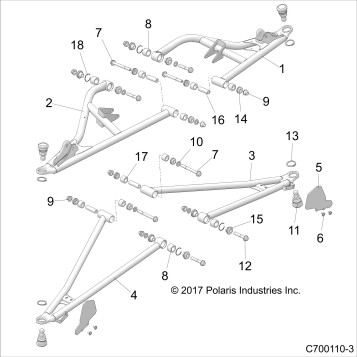 SUSPENSION, FRONT CONTROL ARMS - Z19VGE99AK/AW/BK/BW (C700110-3)