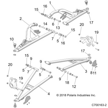 SUSPENSION, FRONT CONTROL ARMS - Z20PAL92AG/AP/BG/BP/LG/G92AG/AP/LG (C700163-2)