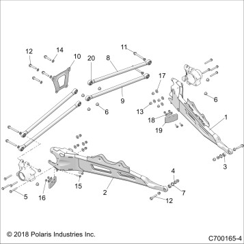 SUSPENSION, REAR CONTROL ARMS - Z19VPE92AM/BM (C700165-4)