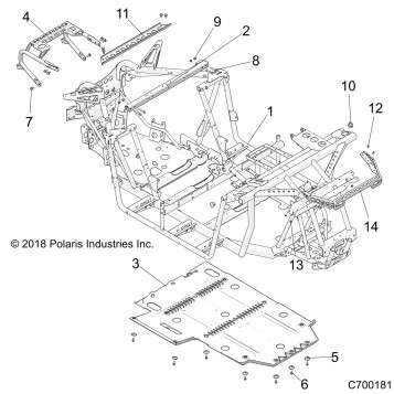 CHASSIS, MAIN FRAME and SKID PLATE - Z19VHA57B2/E57BM (C700181)