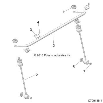 SUSPENSION, FRONT, STABILIZER BAR - Z19VHA57B2/E57BM (C700186-4)