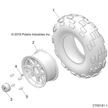 WHEELS, FRONT - Z19VHA57B2 (C700191-1)