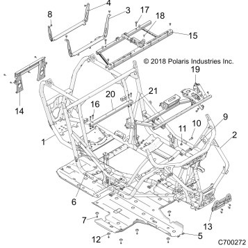 CHASSIS, MAIN FRAME AND SKID PLATES - Z20NAE99AC/AL/AN/BC/BL/BN/LL/K99AF/AK/BF/BK/M99AL (C700272)