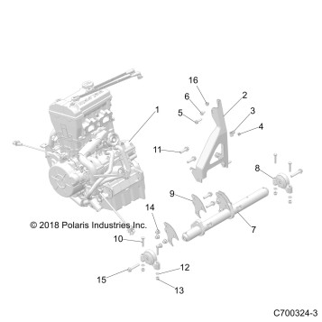 ENGINE, MOUNTING & LONG BLOCK - Z20PAL92AG/AP/BG/BP/LG/G92AG/AP/LG (C700324-3)
