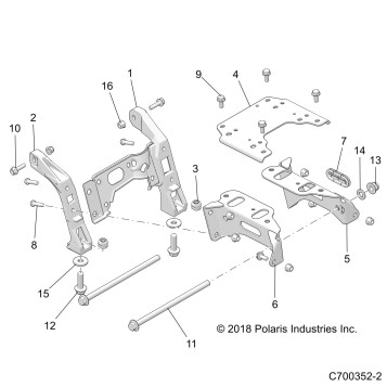 CHASSIS, MOUNTING, FRONT GEARCASE - Z20P4L92AG/AP/BG/BP/LG/G92AG/AP/LG (C700352-2)
