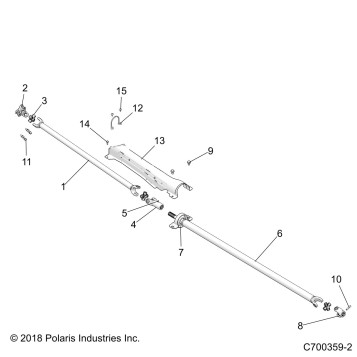 DRIVE TRAIN, FRONT PROP SHAFT - Z19VPE92AM/BM (C700359-2)