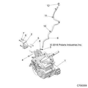 DRIVE TRAIN, MAIN GEARCASE MOUNTING - Z19VPL92AK/BK/AR/BR/AM/BM (C700359)
