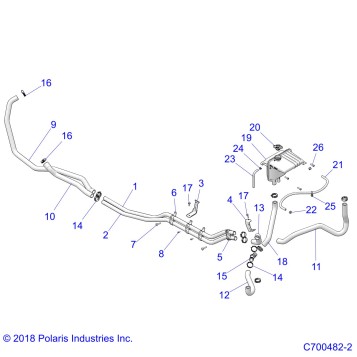 ENGINE, COOLING MAIN LINES - Z19VEE92AM/BM (C700482-2)