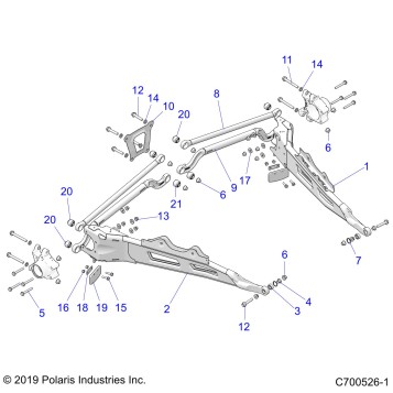 SUSPENSION, REAR CONTROL ARMS - Z20PAL92AG/AP/BG/BP/LG/G92AG/AP/LG (C700526-1)