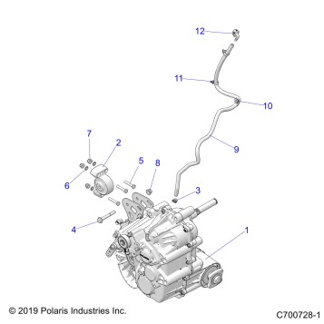 DRIVE TRAIN, MAIN GEARCASE MOUNTING - Z20P4E92AC/BC/F92AC (C700728-1)
