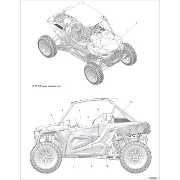 BODY, DECALS, GRAPHICS, MATTE NAVY - Z20PAL92AP/BP/G92AP (C700807-1)