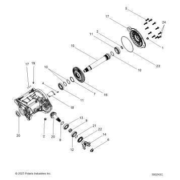 DRIVE TRAIN, RIGHT ANGLE GEARCASE ASM. - T24AALGB/HB (500243C)