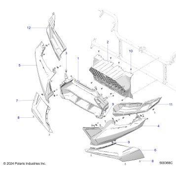 BODY, FRONT FASCIA  (USA) - T25AAPGD/HD (500368C)