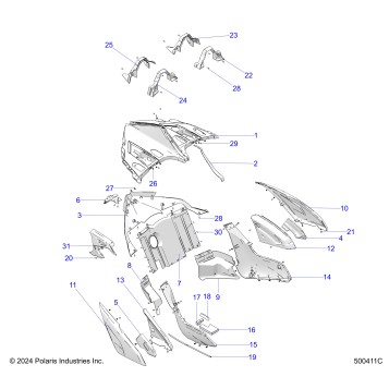 BODY, REAR - T25AAGGB/HB (500411C)