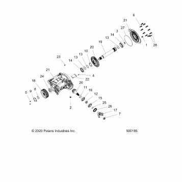 DRIVE TRAIN, RIGHT ANGLE GEARCASE ASM. - 1333968 (500185)
