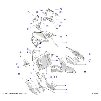 BODY, REAR - T25AAFGB/HB (500385C)