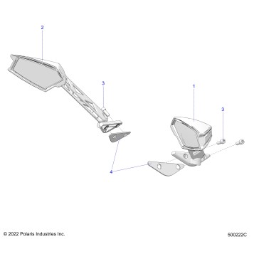 BODY, MIRRORS - T23AASGD/HD/TGD/HD (500222C)
