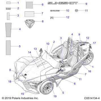 BODY, DECALS AND BADGES - T20AARGB ALL OPTIONS (C0514134-4)