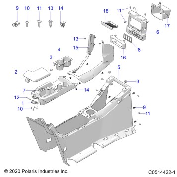 BODY, CENTER CONSOLE - T23AASGD/HD/TGD/HD (C0514422-1)