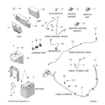 ELECTRICAL, COMPONENTS 2 - T22AASGDAA/BA/SHDAA/BA/TGDAA/AB/BA/BB/THDAA/AB/BA/BB/LHDAR/BR/CR/LGDAR/BR/CR (C0514381-1)