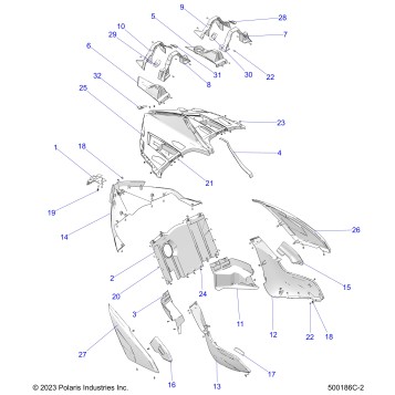 BODY, REAR - T23AASGD/HD/TGD/HD (500186C-2)