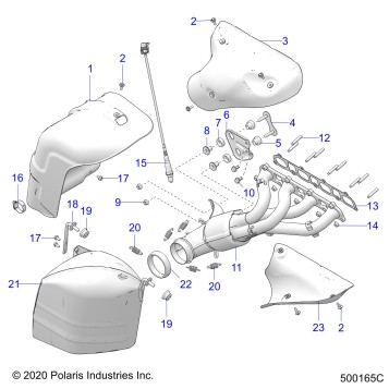 ENGINE, EXHAUST - T23AASGD/HD/TGD/HD (500165C)