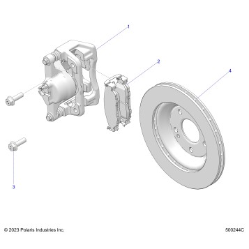 BRAKES, CALIPER, FRONT - T25AAFGB/HB (500244C)