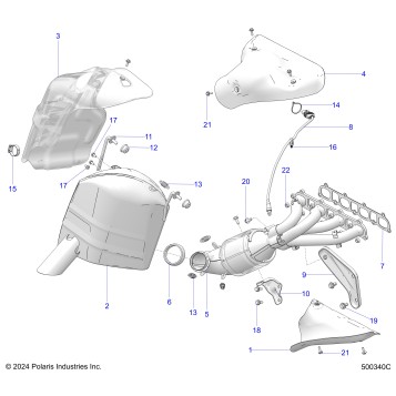 ENGINE, EXHAUST - T25AAGGB/HB (500340C)