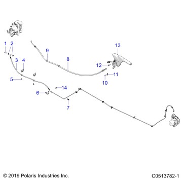 BRAKES, REAR BRAKE LINE and PARK BRAKE - T23AASGD/HD/TGD/HD  (C0513782-1)