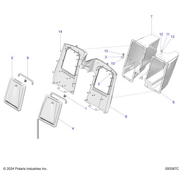 BODY, REAR STORAGE COMPARTMENTS - T25AAGGB/HB (500367C)