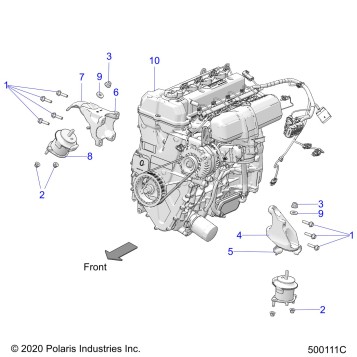 ENGINE, MOUNTING - T23AASGD/HD/TGD/HD (500111C)