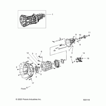 DRIVE TRAIN, TRANSMISSION CASE AUTO- T23AASGD/HD/TGD/HD (500118)