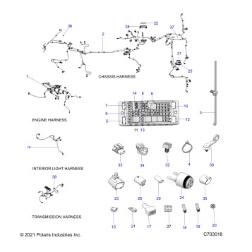 ELECTRICAL, WIRE HARNESS - T23AAFGB/HB/PGD/HD/RGB/HB ALL OPTIONS  (C0514381-2)