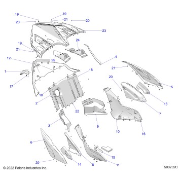 BODY, REAR - T23AALHB/GB (500232C)