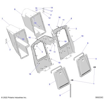 BODY, REAR STORAGE COMPARTMENTS - T23AALHB/GB (500233C)